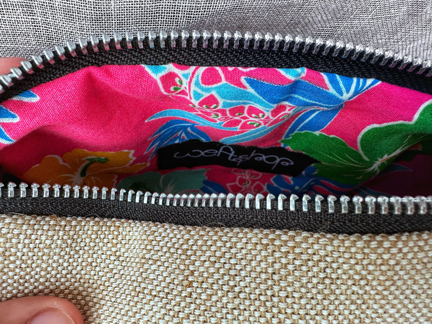 Botanical Makeup Bag in Orange