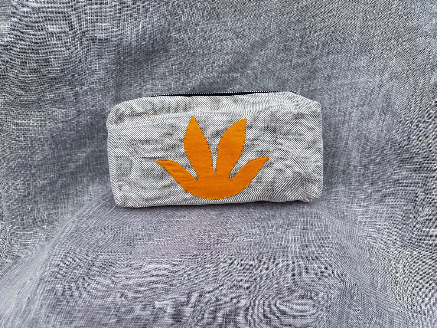 Botanical Makeup Bag in Orange