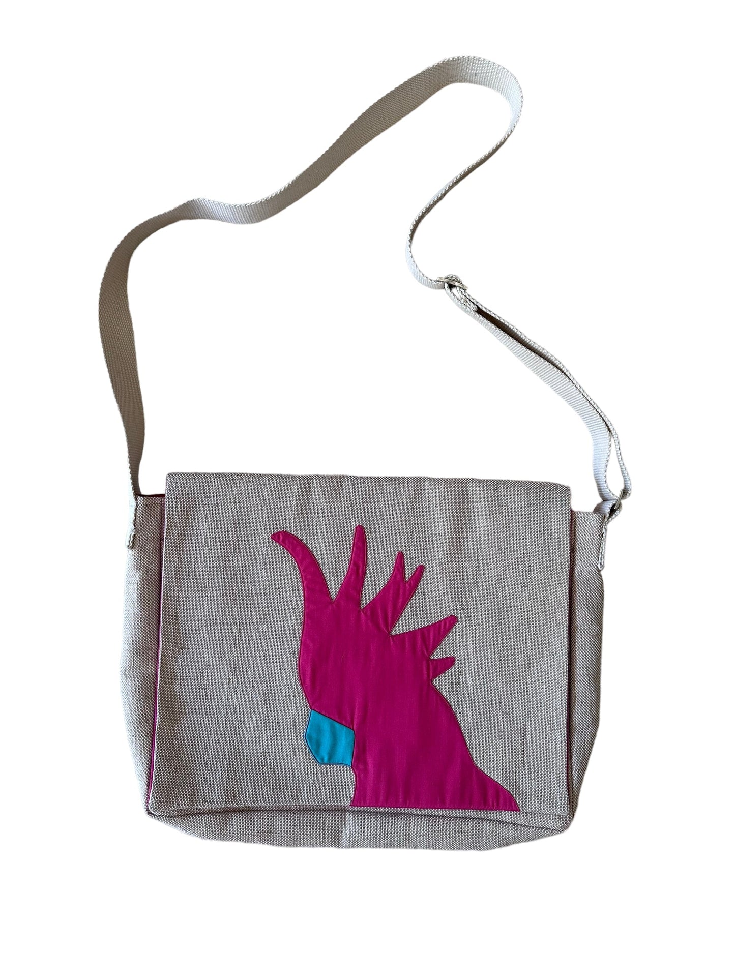 Cockatoo Messenger Bag in Hot Pink