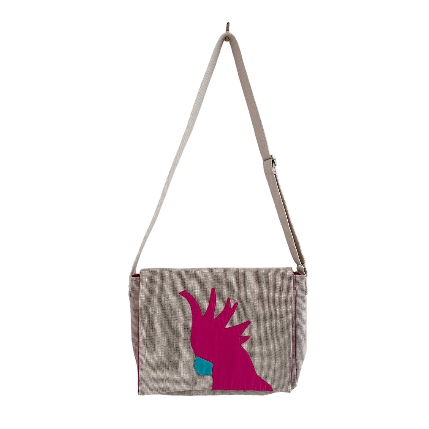 Cockatoo Messenger Bag in Hot Pink