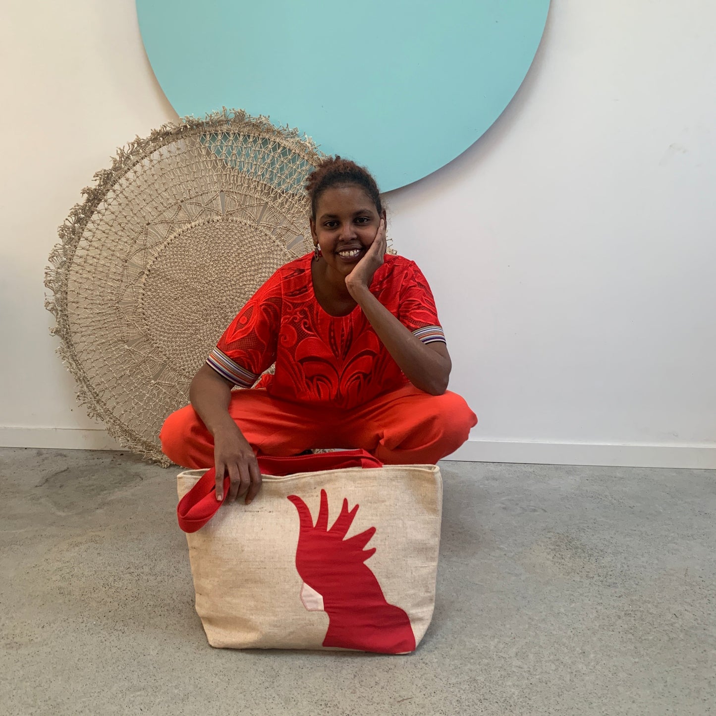 Cockatoo Tote in Red