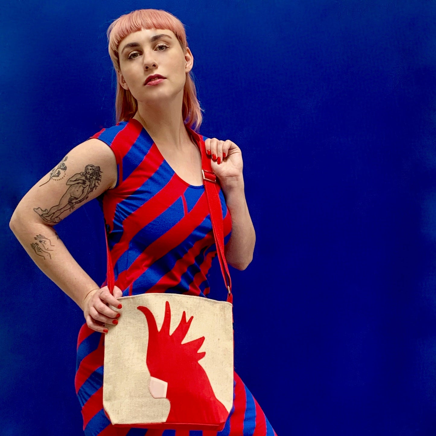 Cockatoo Crossbody Shoulder Bag in Red