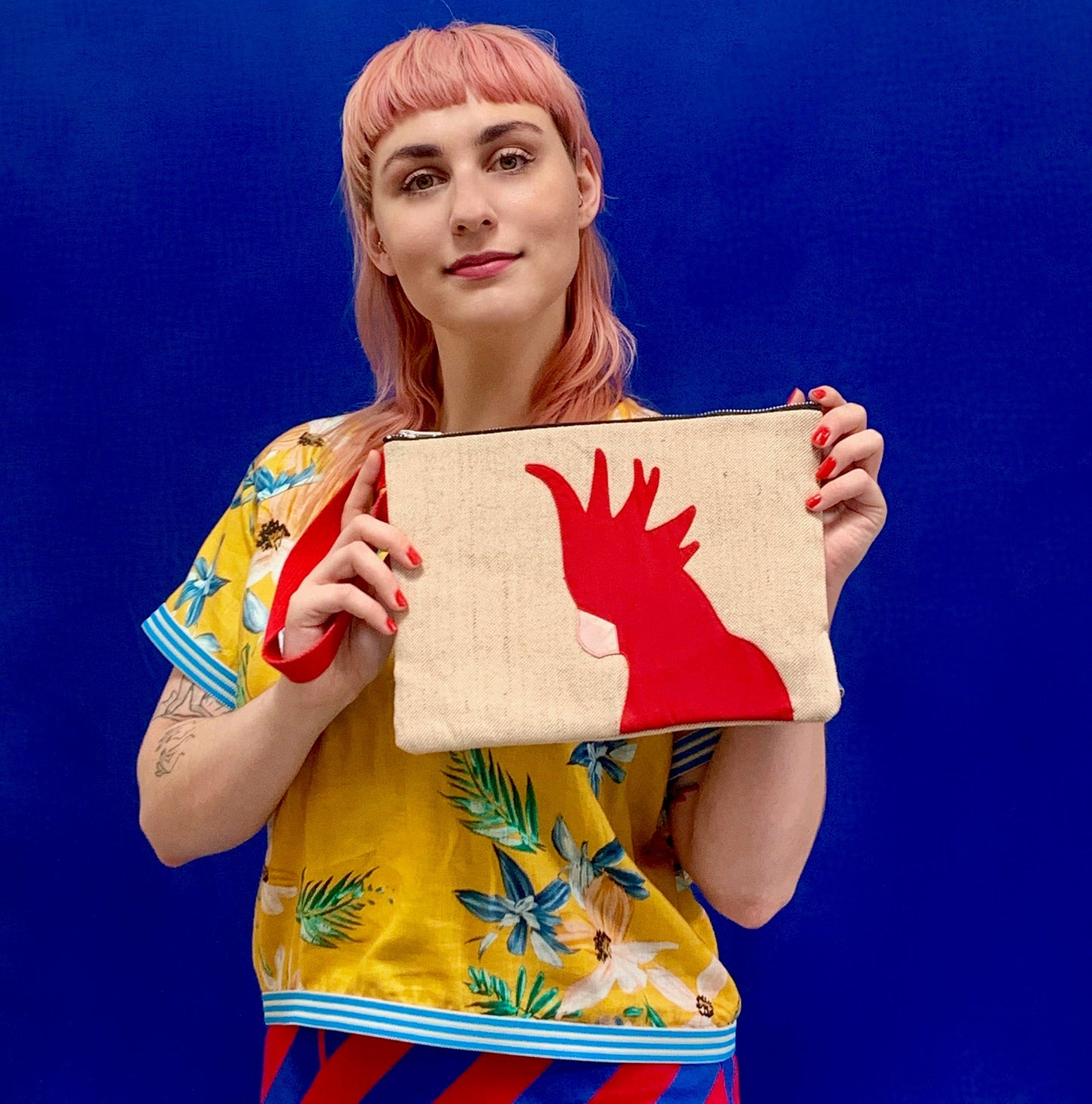 Cockatoo Clutch in Red