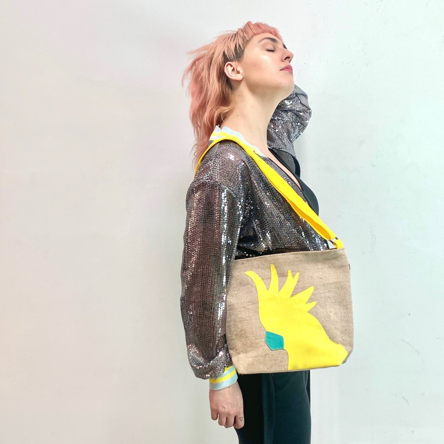 Cockatoo Crossbody Shoulder Bag in Yellow