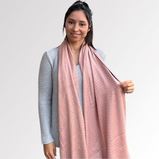 Boe Meh Shawl - Hand-loomed WEFTshop Blush 