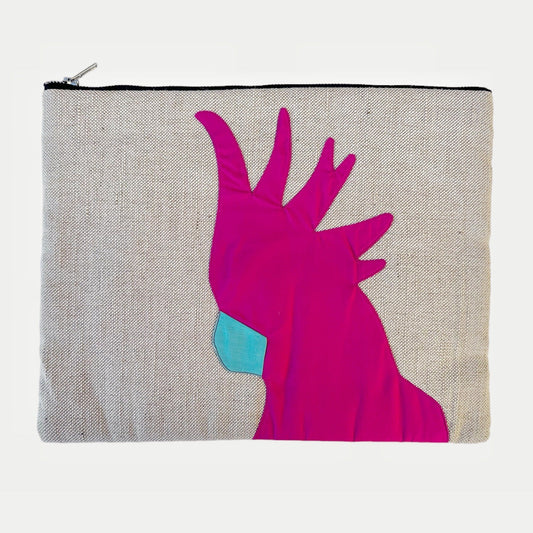 Cockatoo Laptop Sleeve in Hot Pink