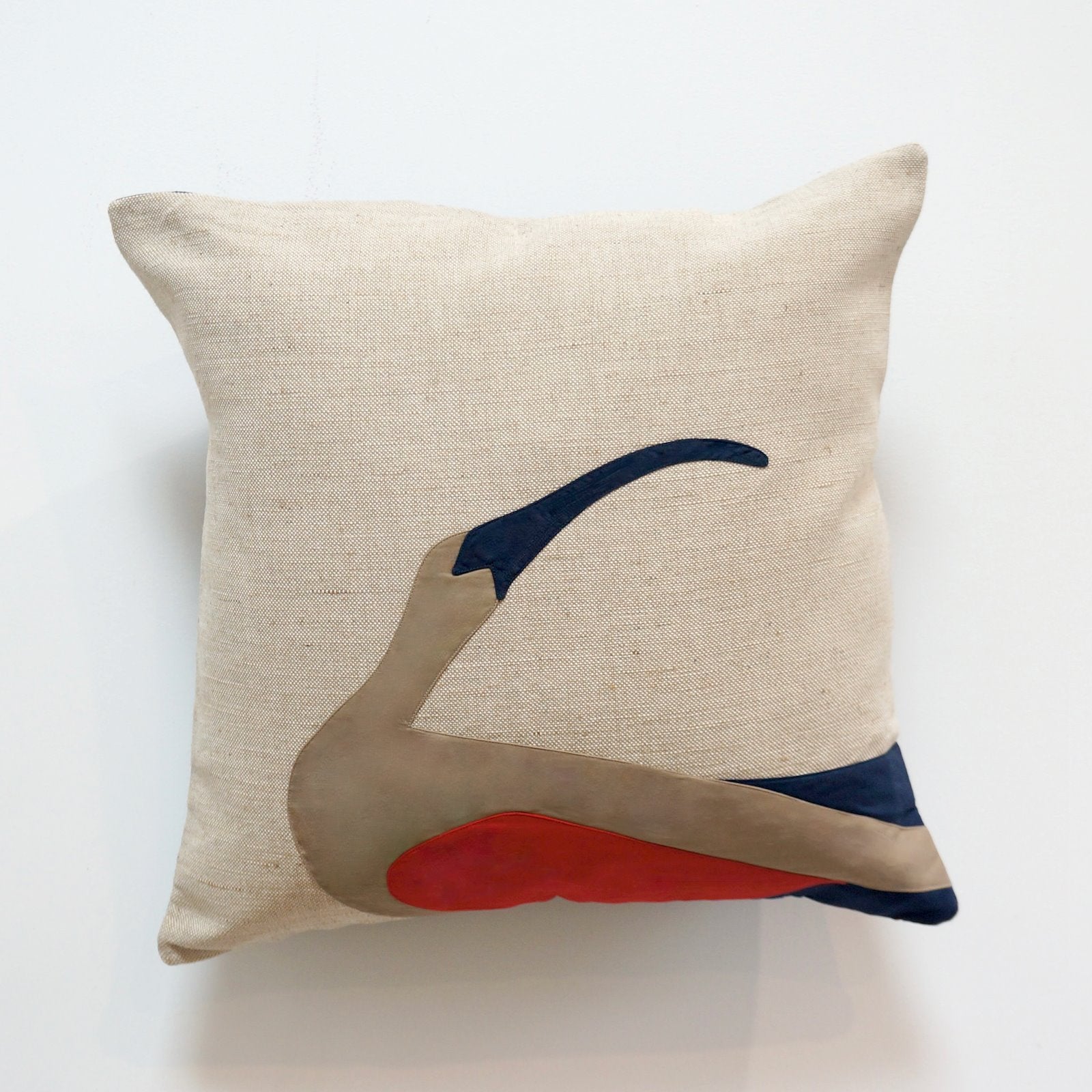 Ibis Cushion in Red and Navy Blue WEFTshop 