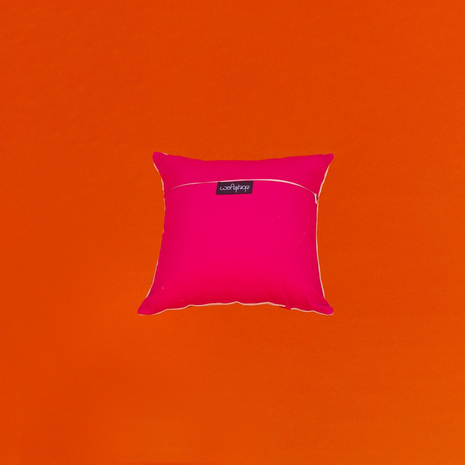 Ibis Cushion in Aqua and Hot Pink WEFTshop 