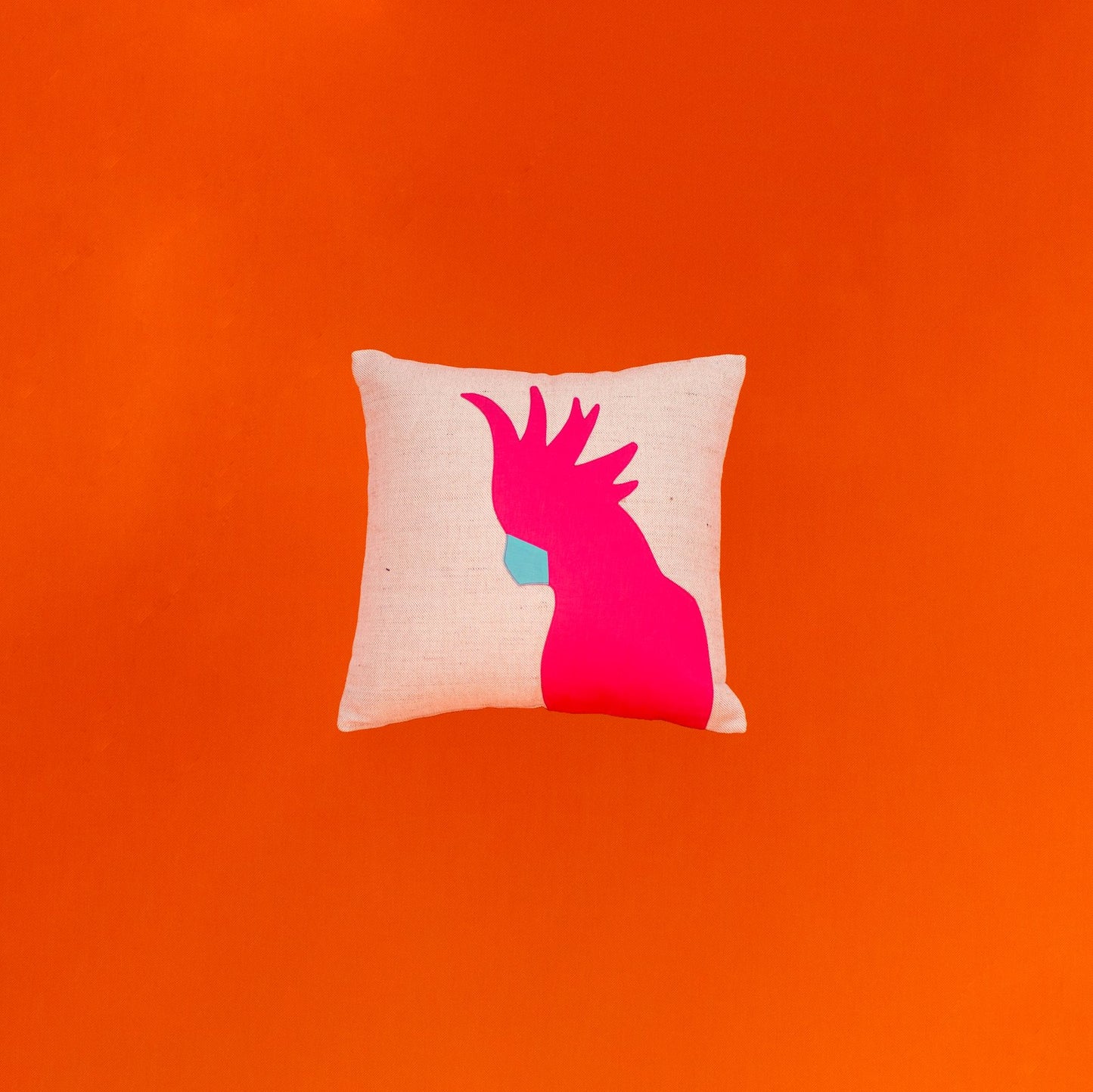 Cockatoo Cushion in Hot Pink WEFTshop 40cm 