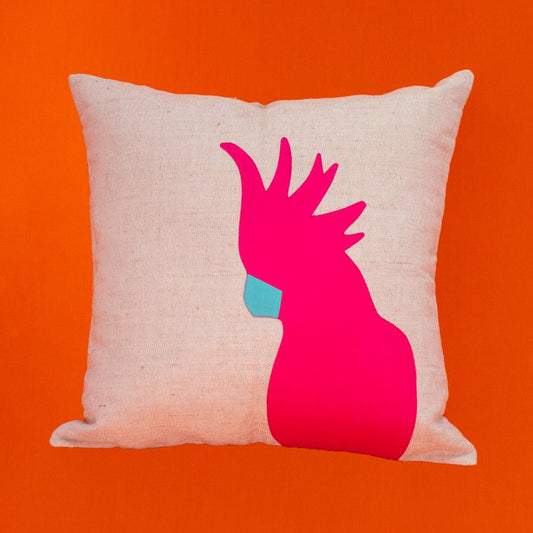 Cockatoo Cushion in Hot Pink WEFTshop 50cm 