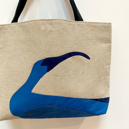 Ibis Jute Tote in Navy Blue Bags and purses WEFTshop 