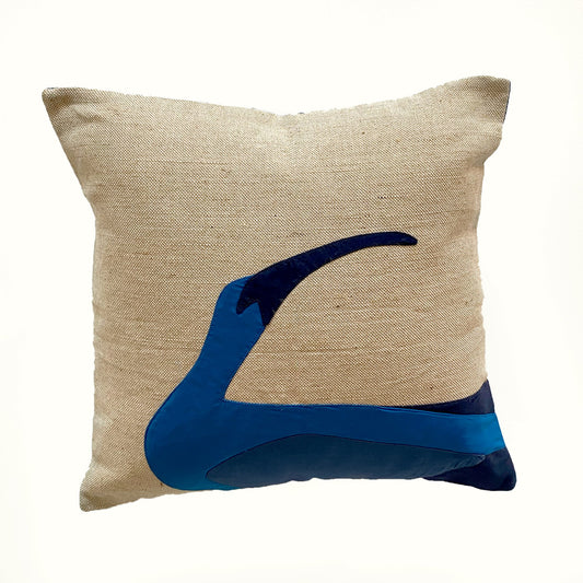 Ibis Cushion in Navy Blue WEFTshop 40cm 