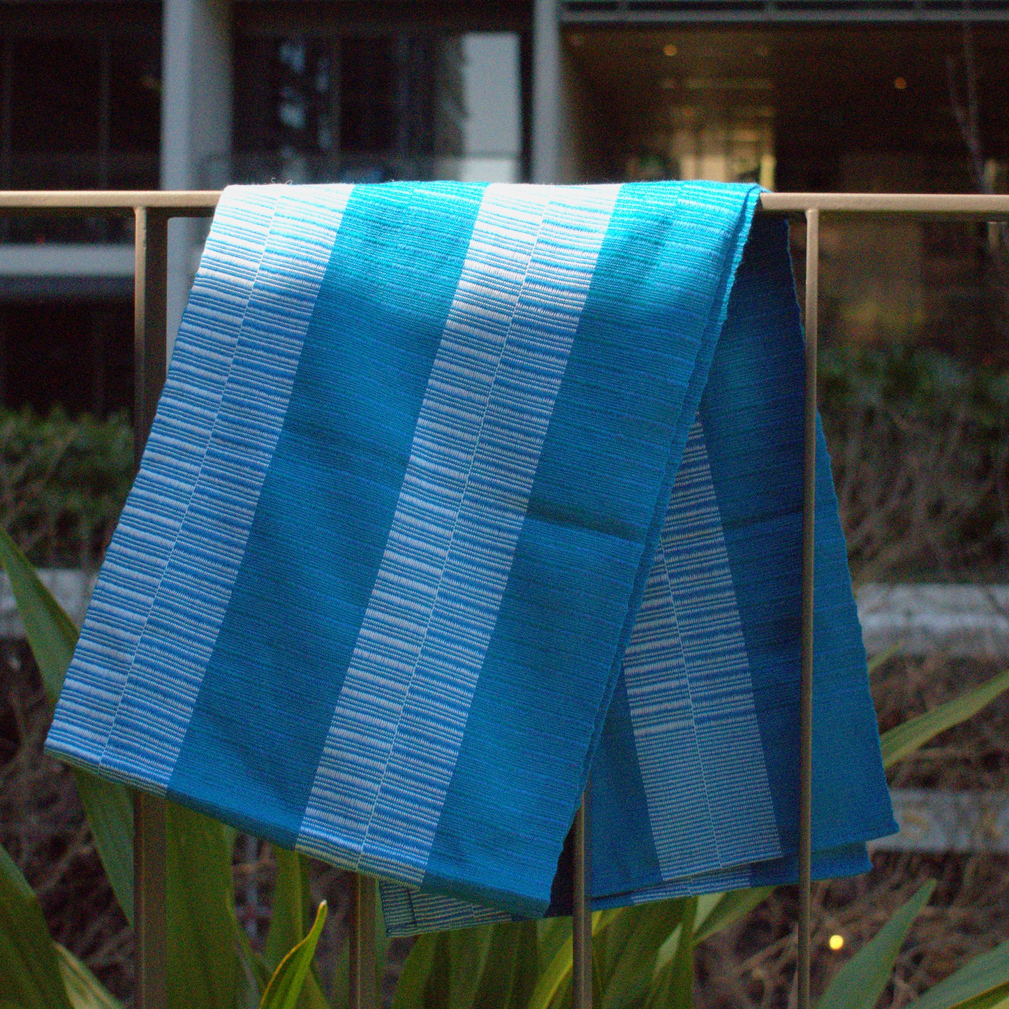 Mie Meh Scarf, Hand-Loomed - Deep Sea