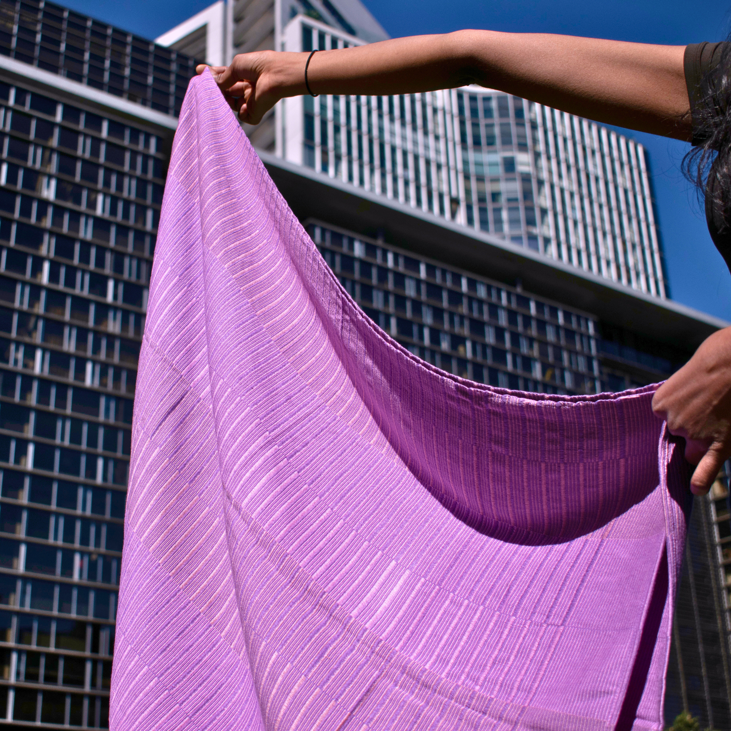 Mie Meh Shawl, Hand-Loomed - Lavender