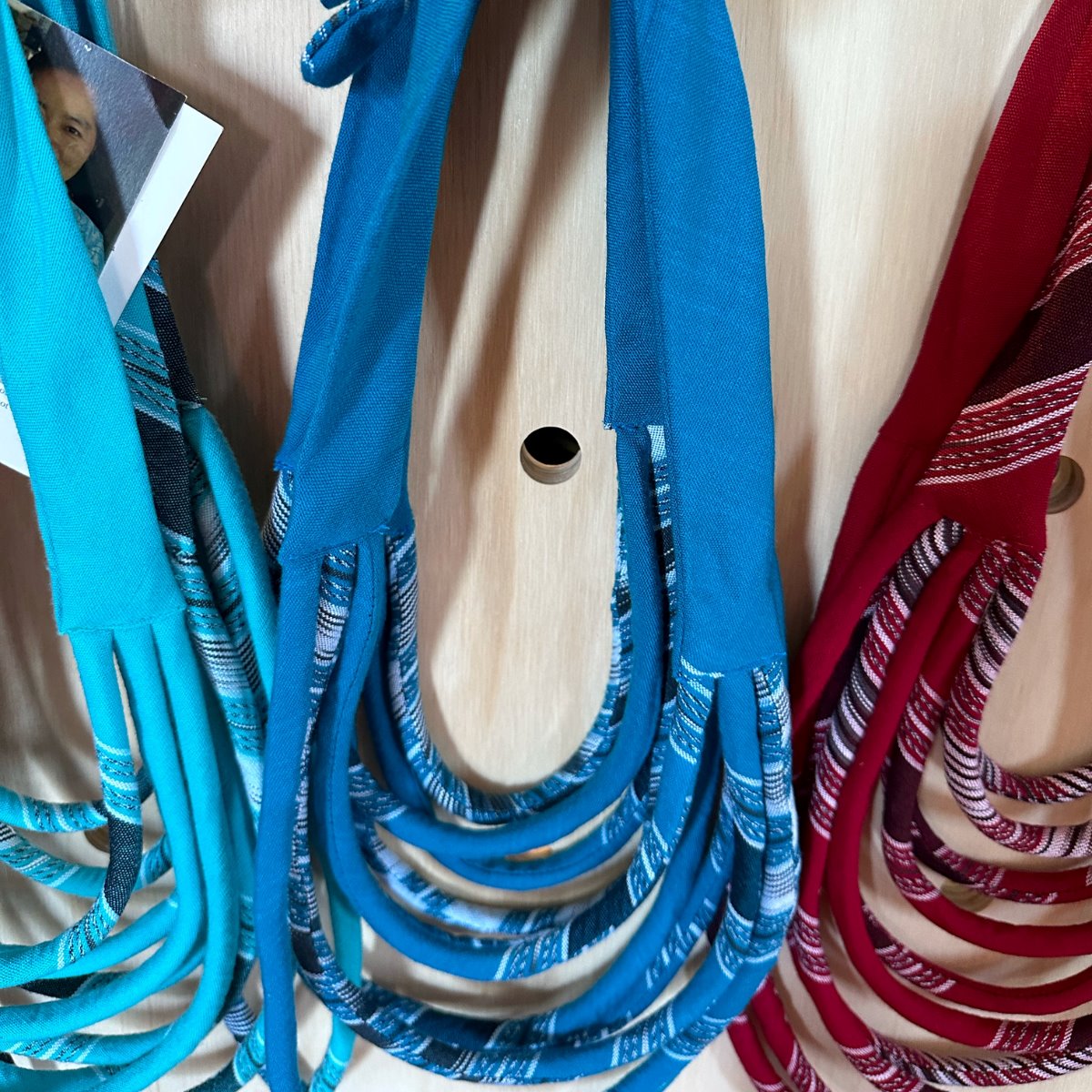 Ya Ta Kon Necklace- 5 strand Textile Jewellery WEFTshop Deep Blue 