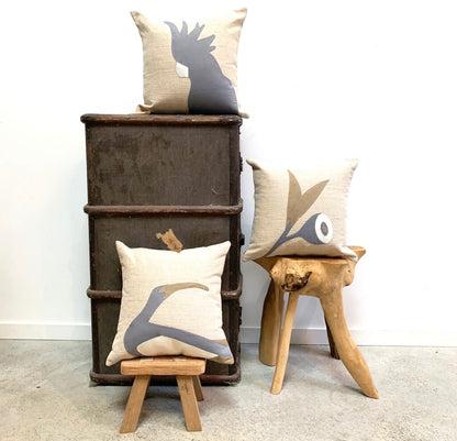 Ibis Cushion in Grey WEFTshop 