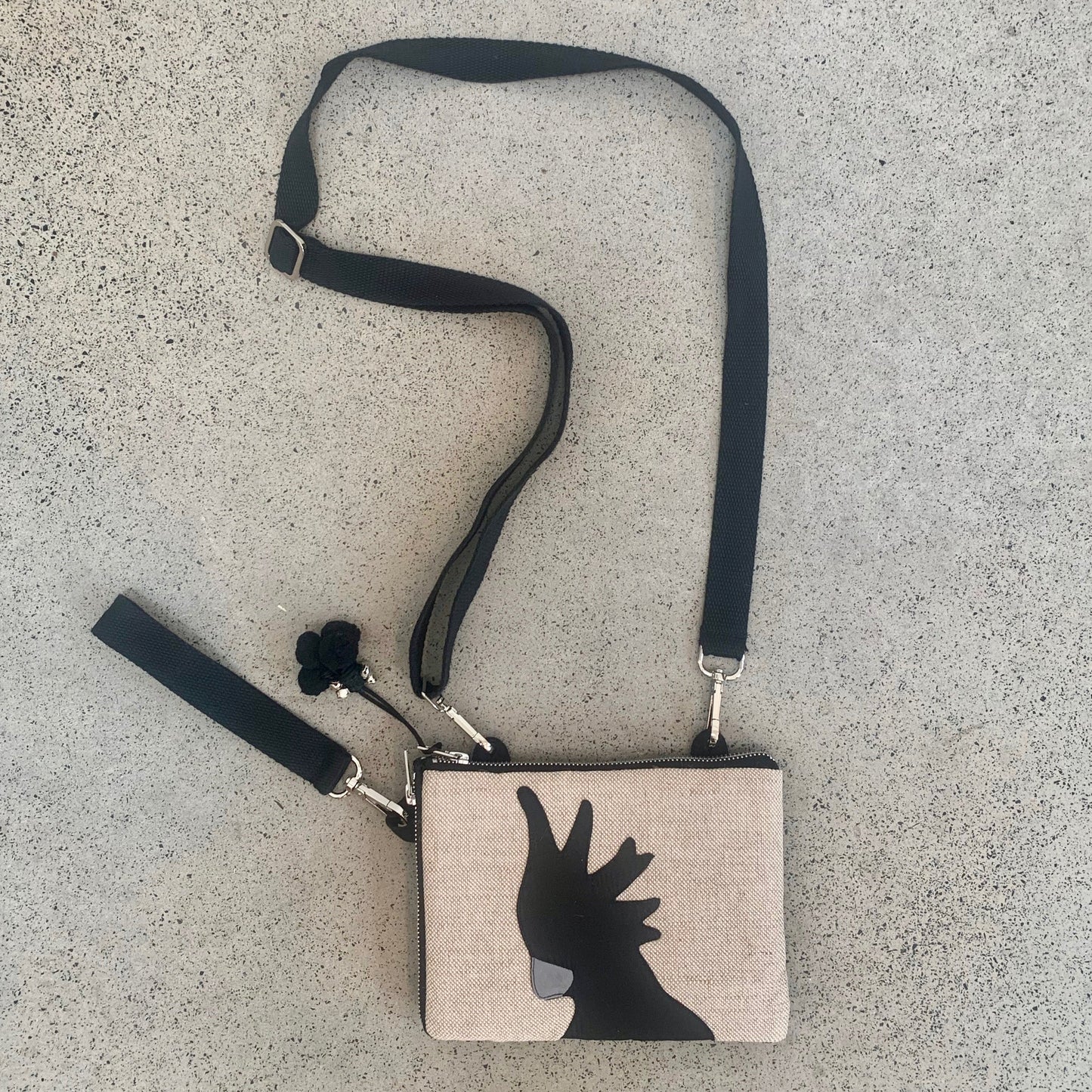 Cockatoo Jute Crossbody Bag Mini WEFTshop 