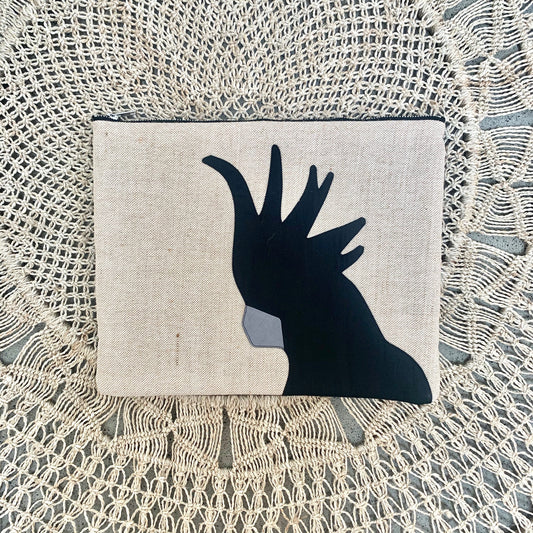Cockatoo Laptop Sleeve in Black