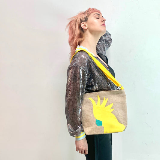 Cockatoo Crossbody Shoulder Bag in Yellow