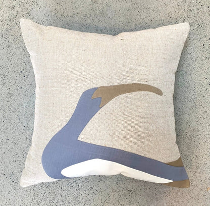 Ibis Cushion in Grey WEFTshop 40cm 