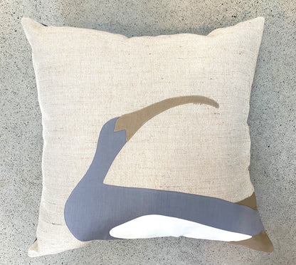 Ibis Cushion in Grey WEFTshop 50cm 