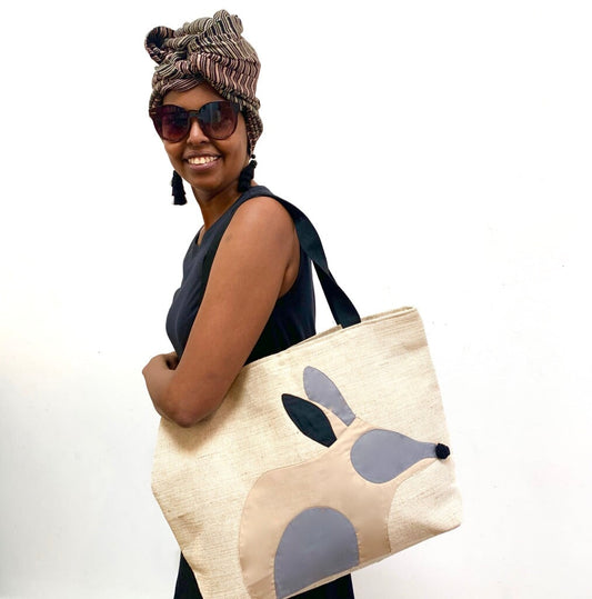 Bilby Jute Tote in Grey Bags and purses WEFTshop 